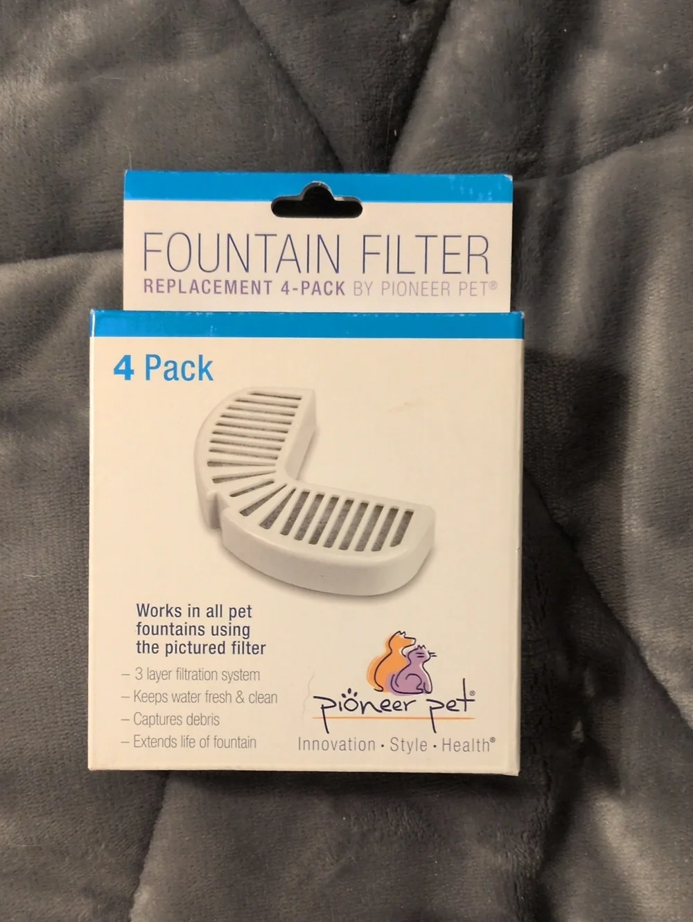 PIONEER Fountain Filter Replacement *3*-Pack in White and Blue
